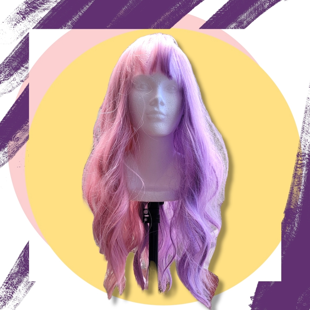 Curly long wavy anime cosplay Synthetic full wig